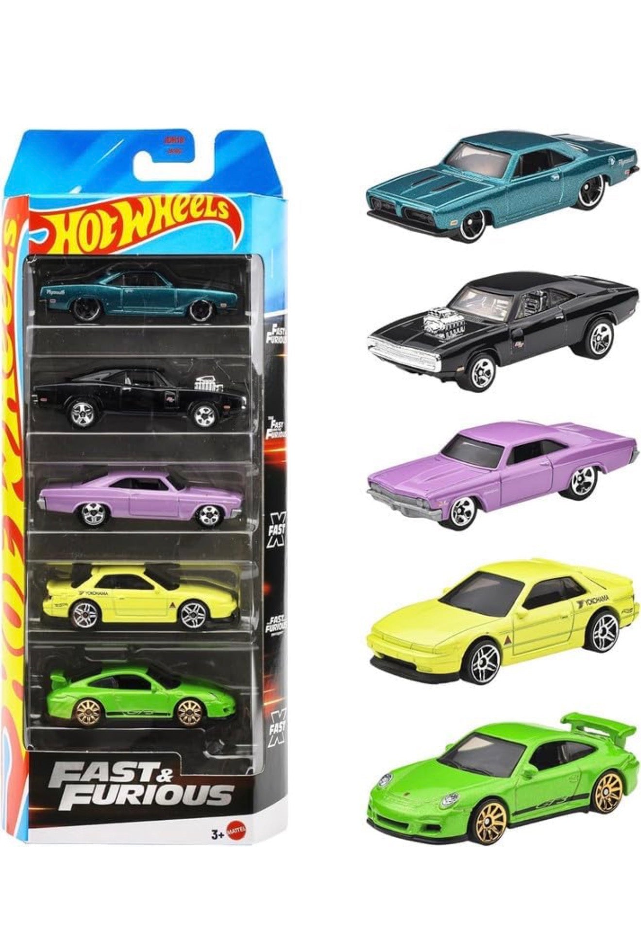 HOT WHEELS PACK OF 5 : FAST AND FURIOUS : SEALED