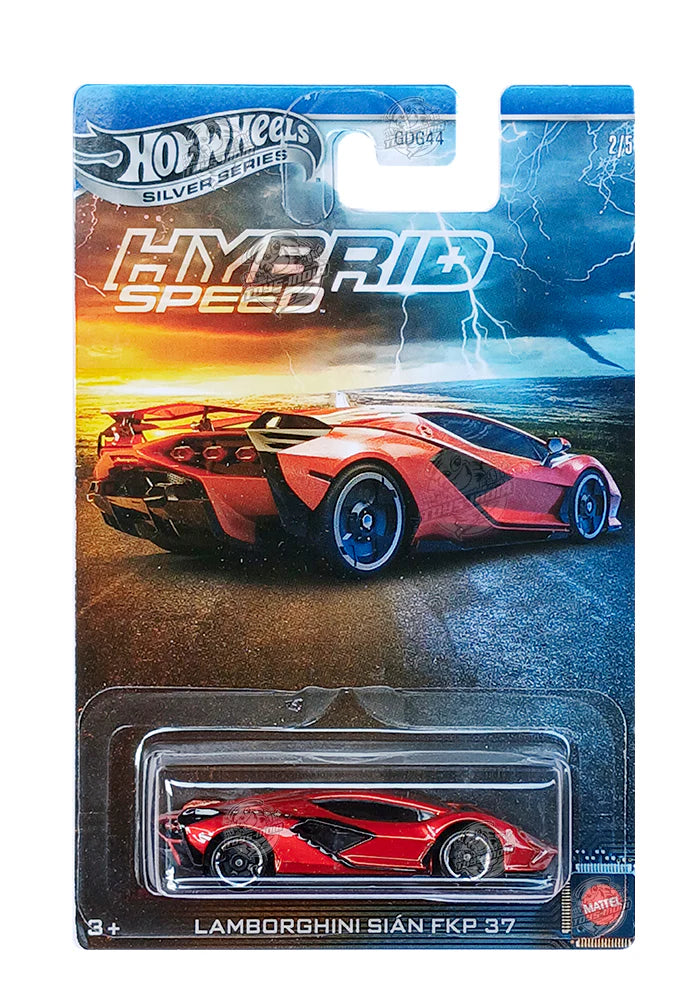 Hot Wheels Hybrid Speed 1:64 Lamborghini Sian FKP 37 Silver Series for 3 Years & Above 2/5 (Red)