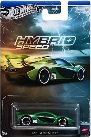 Hot Wheels Hybrid Speed 1:64 Mclaren P1 Silver Series for 3 Years & Above 3/5 (Green)