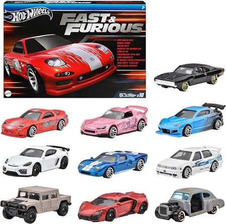 Hot Wheels - Fast & Furious Set of 10 Cars (HVX27).