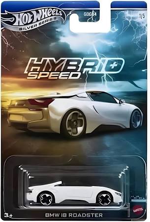 Hot Wheels Hybrid Speed 1:64 BMW I8 Roadster Silver Series for 3 Years & Above 1/5 (White)
